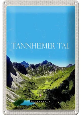 Produktbild von Blechschild Reise 20x30cm Tannheimer Tal Österreich Berge Natur