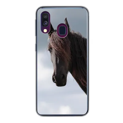 Produktbild von MuchoWow® Handyhülle Schutzhülle Hülle für Samsung Galaxy A40 Pferde - Himmel - Porträt Silikon Softcase Handy Hülle - Handy-Tasche