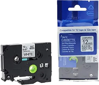Immagine prodotto di rillstab 85596 rillstab Schriftbandkassette schwarz/weiß, 6 mm x 8 m