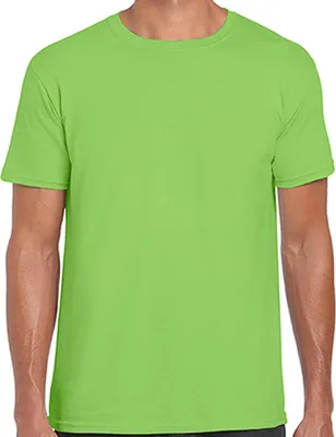 Produktbild von Gildan 64000 | Softstyle Herren T-Shirt modischer Kragen - Farbe: Lime - Größe: L