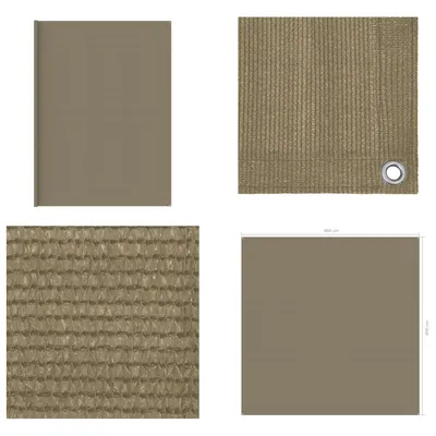 Image de vidaXL Tapis de tente 400 x 400 cm Taupe - Tapis de tente - Tapis de tente - Tapis de camping - Tapis de camping