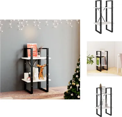 Obrázok produktu pre vidaXL Regál 2 priehradky biely 40x30x70 cm masívne borovicové drevo - Regály a knižnice
