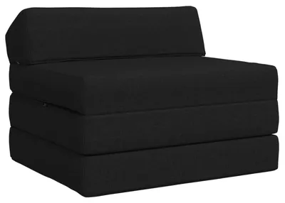 Produktbild von vidaXL Klappsofa Bett Schwarz 200 x 70 x 10 cm Stoff