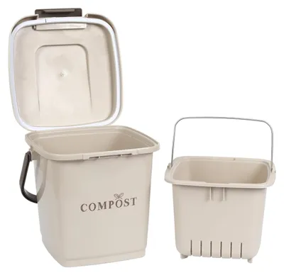 Productafbeelding van Composteerbare Afvalemmer met Handvat en Deksel, 8L