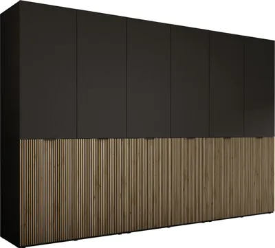 Produktbild von Kleiderschrank, Graphitschwarz / Wotan-Eiche, 3 x 100 x 200 x 51 cm
