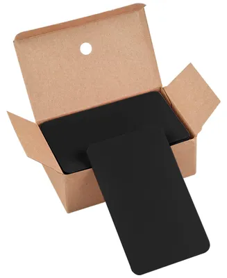 100 Kraftpapier-Karten blanko 89 x 52 mm