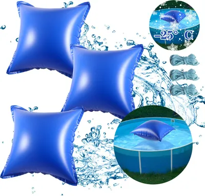 Produktbild von Eikuavons Poolkissen 120x120cm | Winterkissen für Pool | Luftkissen Poolabdeckung Quadratisch | Frostbeständig bis -25°C | PVC Material | 3 Stück