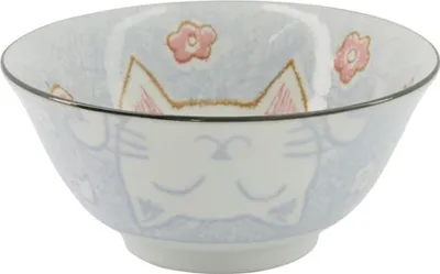 Produktbild von Japan Culture Katzen Schalen Kawaii Cat Schüssel Blue Porzellan