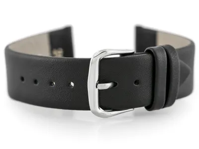 Immagine prodotto di Cintura in pelle per l'orologio W86 - Nero - 22 mm