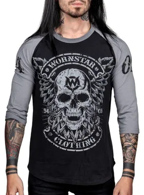 Produktbild von Wornstar Langarmshirt Herren Venegeance Raglan Tee schwarz 3XL