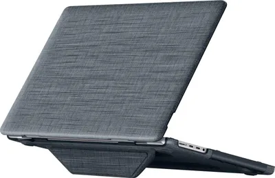 Produktbild von Avizar, Hülle für MacBook Pro 16" Stoff mit faltbarem Magnetständer, Dunkelgrau
