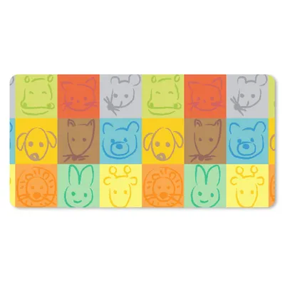 Produktbild von MuchoWow® Mauspad Mousepad Tiere - Muster - Kinder - Regenbogen 60x30 cm - Mousepads - Maus Mat - Pad - Mausunterlage - Nachhaltig