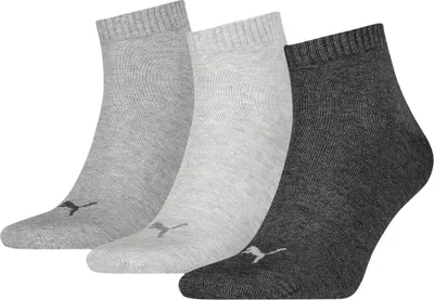 Produktbild von Puma Quarter Kurzsocken melierte Grautöne 3er-Pack