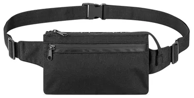 Image de Ceinture réglable - Sac bandoulière grande taille - Sac banane pour femmes/hommes - Sac banane pour la randonnée - Polyester imperméable - Dos en mesh respirant - Sac banane