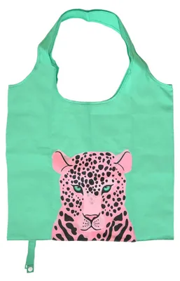 Produktbild von Einkaufstasche "Leopard" türkis/rosa
