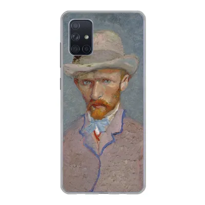 Produktbild von MuchoWow® Handyhülle Schutzhülle Hülle für Samsung Galaxy A71 Selbstporträt - Vincent van Gogh Silikon Softcase Handy Hülle - Kartenbesitzer