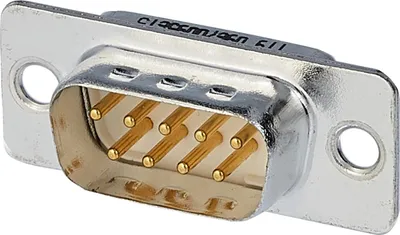 Produktbild von HARTING D-Sub Stifteinsatz (M) passend für D-Sub Gehäuse Baugröße 9 und D-Sub Modul 9-polig Handlötanschluss - 1 Stück