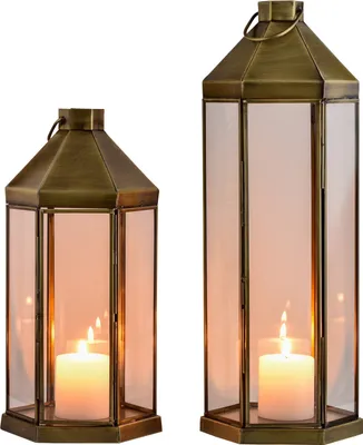 Produktbild von 2er Set Vintage Deko Laterne Windlicht Arada