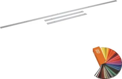 Produktbild von Dorma Montageplattenset zu Gleitschiene G-SR Höhe 40mm silber 2x600mm / 40mm 1x1832 / 40mm - 64480001