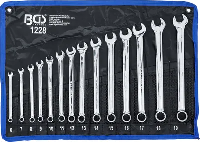 Produktbild von BGS 1228 Maul-Ringschlüssel-Satz, extra lang, 6-19 mm, 14-tlg.