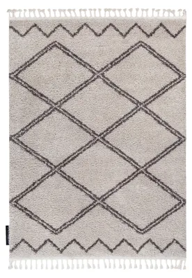 Produktbild von Teppich BERBER ASILA B5970 sahne / braun Franse berber marokkanisch shaggy zottig beige 80x150 cm