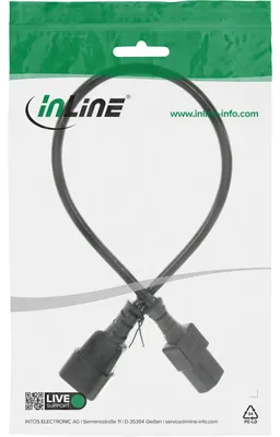 Immagine prodotto di Cavo di prolunga InLine® IEC, da C13 a C14, 0,3 m
