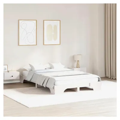 Produktbild von Bettgestell Weiß Massivholz 120x200 cm Rechteckig