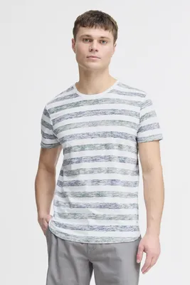 Produktbild von SOLID SDTet Herren T-Shirt Kurzarm Shirt mit Streifen Rundhals-Ausschnitt Baumwollmischung Regular fit