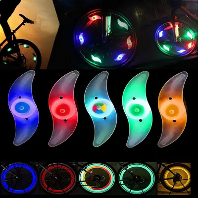Produktbild von LED-Fahrradbeleuchtung, 5 Stück LED-Leuchten für Fahrräder, Neonlicht mit 3 Beleuchtungsmodi, LED-Licht für Fahrradradios, Sicherheitslicht für Citybikes