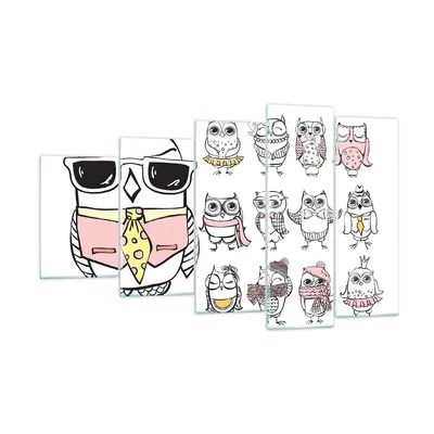 Produktbild von Bilder auf glas - Eule Spaß Junge fröhlich - 100x60cm - Glasbilder - Wandbilder - Kunstdruck - zum Aufhängen bereit - Wanddekoration aus Glas - Glas Bilder - Wandbild auf Glas - GEG100x60-2905