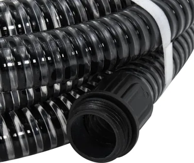 Immagine prodotto di vidaXL Tubo di aspirazione con raccordi in ottone nero 1,1" 4 m PVC