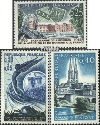 Produktbild von Briefmarken Frankreich 1966 Mi 1545,1546,1547 (kompl.Ausg.) postfrisch Lothringen