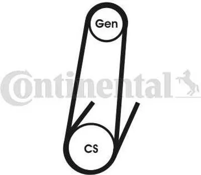 Image de Courroie striée CONTITECH 4PK592 ELAST