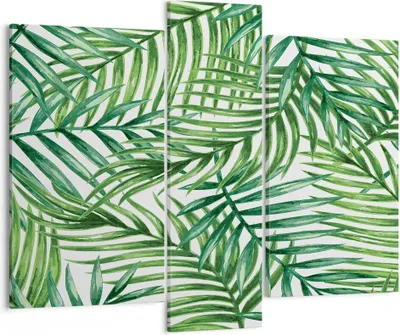 Produktbild von Bild auf Leinwand - Leinwandbild - Palme Blatt grün - 95x80cm - Wand Bild - Wanddeko - Wandbilder - Leinwanddruck - Bilder - Kunstdruck - Wanddekoration - Leinwand bilder - Wandkunst - CB95x80-3777