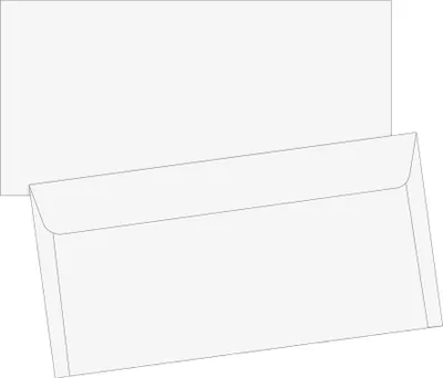 Produktbild von Briefumschläge DINlang gummiert weiß Seidenfutter VE=20x25 Stück