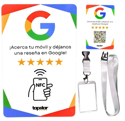 Productafbeelding van Solidchoice - NFC Kaart voor Google Reviews - Snel Feedback Geven met QR en Waterdicht