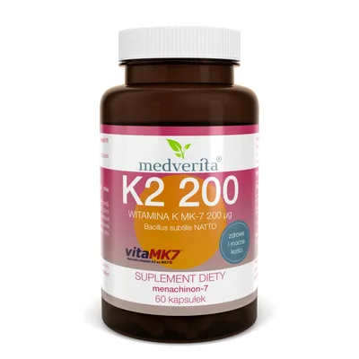 Zdjęcie produktu dla MEDVERITA K2 200 witamina K vitaMK7® 200 µg - 60 kapsułek