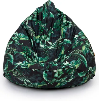 Obrázok produktu pre Beanbag XXL so sedákom na stoličku Vankúš na podlahu Vankúš na stoličku Vhodný na hry v prírode a vonku Beanbag pre tínedžerov a dospelých - listy