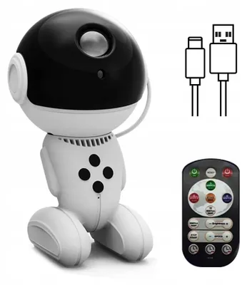 Produktbild von LED Sternenprojektor Roboter Nachtlicht Projektor 360°