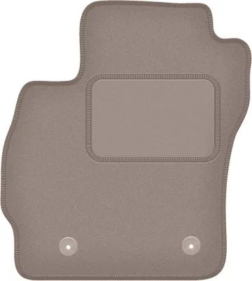 Produktbild von Fahrerfußmatte Velours beige passend für Mazda 5 II (2010-, Minivan) – mit Befestigungen – passgenau