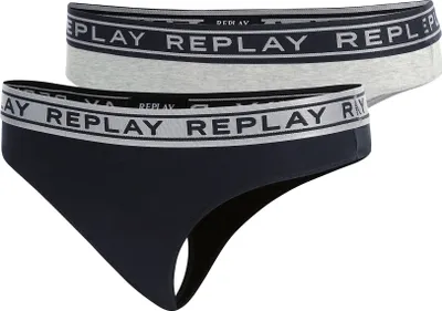 Zdjęcie produktu dla Spodnie damskie Replay z logo w pasie, 2-pak