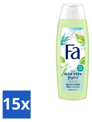 Obrázek produktu pro 15 kusů sprchového gelu Fa Yoghurt & Aloe Vera, objem 250 ml, výhodná balení