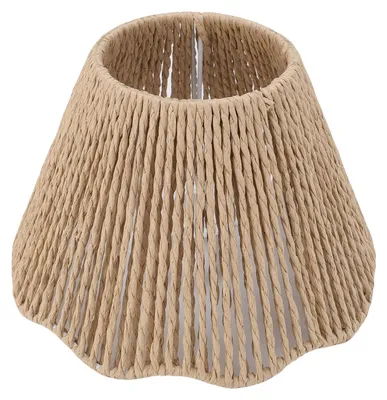 Rattan-Lampenschirm, handgewebt, Boho, für E27/E14, 22 cm