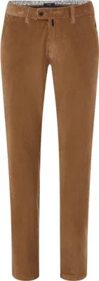 Produktbild von Eurex Herren Cordhose Flatfront-Modell, schlichtes Design, normale Passform, in Braun