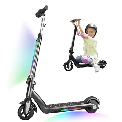 Produktbild von Elektroscooter Kinder mit Langstrecken Akku, bis zu 15km/h Kinderroller, Schnelle Installation und zu Tragen E-Roller Für Jugendliche und Kinder Elektroroller Schwarz