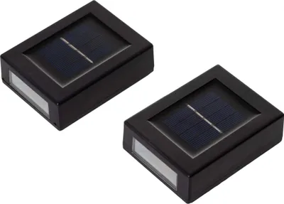 Obrázok produktu pre LED solárne nástenné svietidlo sada 2 ks, každé 10x7,5 cm 70558