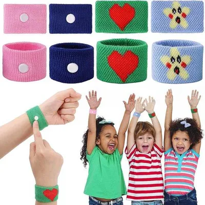 Immagine prodotto di Braccialetti per digitopressione contro la nausea per bambini e adulti, set da 4