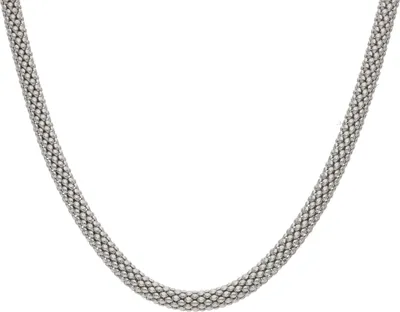 Produktbild von Damenkette Schlauchmuster 925 Silber diamantiert JL48-05-0123 42 cm