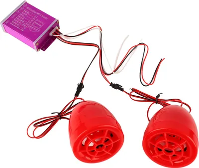 Obrázek produktu pro Zvukový alarm pro motocykly s blikajícím světlem, 100 Hz až 6 kHz, rádio MP3, stereofonní reproduktor Bluetooth pro motocykly