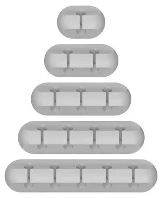 Produktbild von Kabelorganizer - Kabelhalter - Selbstklebend - Für USB-Kabel - 1er-Set - Grau